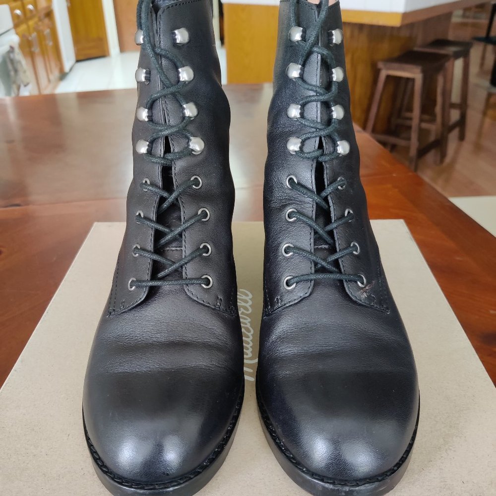 Madewell The Patti Lace-Up Boot True Black Size 7